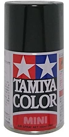 TAMIYA 85006 TS-6 Schwarz matt 100ml - Sprühfarbe für Plastikmodellbau, Modellbau und Bastelzubehör, Sprühfarbe für den Modellbau, Matte Black
