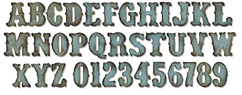 Sizzix Bigz Extar-Large Alphabet Die Vintage Market by Tim Holtz, Multi-Colour