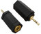 rhinocables 3.5mm to 2.5mm Adapter Jack, Female 3.5mm Socket to Male 2.5mm Plug, Standard to Mini Stereo Jack Plug Adapter with Gold Plated Contacts (Pack of 1)