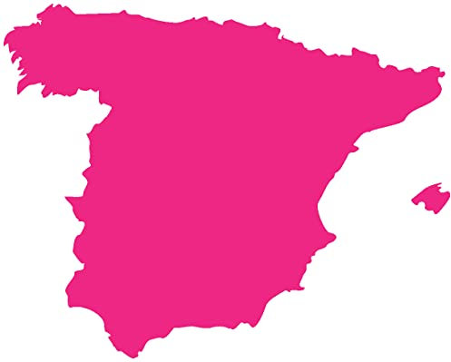 Samunshi® Spanien Wandtattoo 60 x 48cm pink