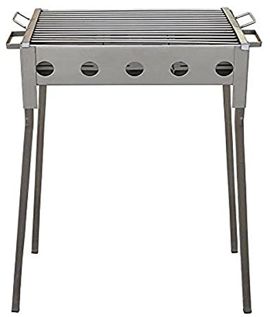 Flores Cortés 33202 - Barbacoa con patas, color negro, 51 x 33 x 60 cm