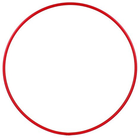 HOOPOMANIA Hula Hoop Rohling 16mm [100cm - rot] einfarbiger Hula Hoop Reifen aus HDPE