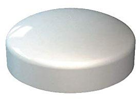 White Plastidome 2 Piece Plastic Screw Cover - 10 Pack