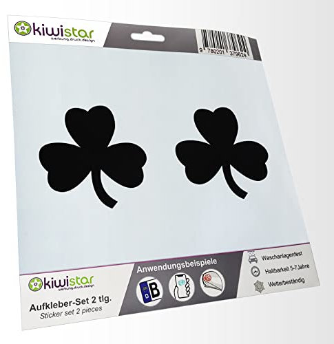 - 2X Kennzeichenaufkleber - Kleeblatt - Glücksbringer - Autoaufkleber - Evolution Charles Darwin Aufkleber für Auto, Laptop, Fahrrad, LKW, Motorrad Mehrfarbig JDM Decal Racing