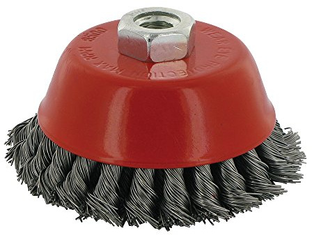 Silverline 763567 Steel Double-Row Twist-Knot Bowl Cup 100 mm