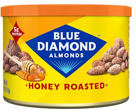 Blue Diamond Honey Roasted Almonds 170 G for snacking, on the go, hiking, picnics, parties.