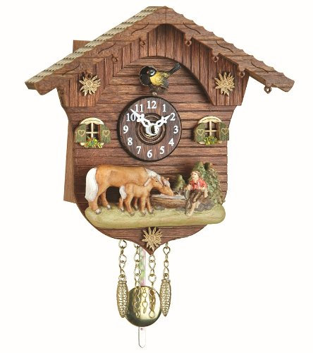 Trenkle Kuckulino Schwarzwalduhr Schweizerhaus mit Quarzwerk und Kuckuckruf