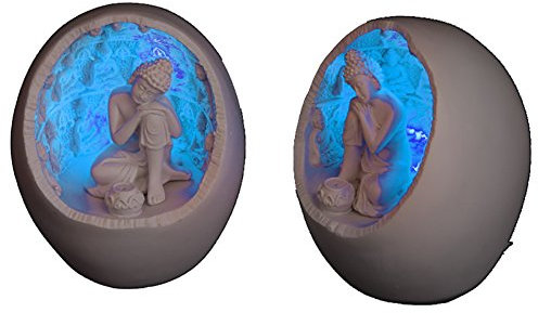 Porte encens rond bouddha thai avec led