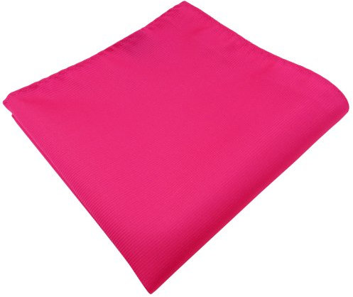 TigerTie Einstecktuch in pink knallpink leuchtpink einfarbig Uni Rips gemustert