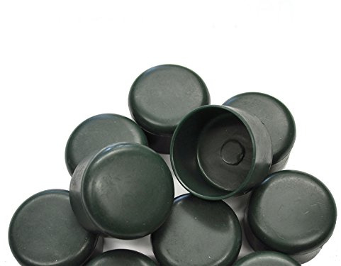 Zaun-Nagel Pfostenkappen passend zum Rohrpfosten Ø 38mm, PVC grün - Paket á 6 Stk.