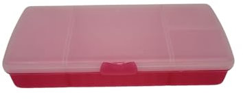 Tupperware Pausenbuffet XL Brotdose mit Einteilung mit 4 getrennten Fächern Clevere Pause (pink)