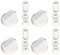 Ufixt Universal White Control Knobs for Ovens, Cookers and Hobs (Pack of 4)