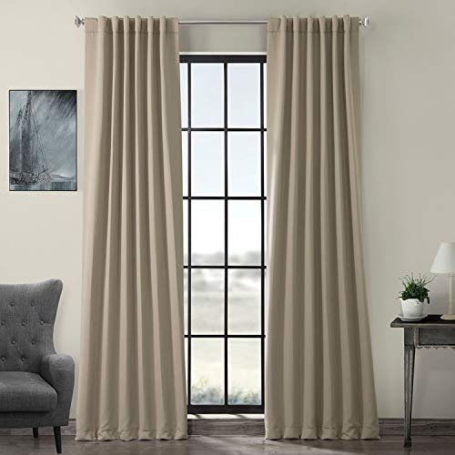 HPD Half Price Drapes BOCH-151304-84 BOCH-151304-84-Cortina para oscurecer la habitación (1 Panel), 127 x 2130 cm, Color Gris Pardo clásico, Mezcla poliéster, 50 in x 84 in