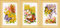 Vervaco Gezählter Kreuzstich Stickpackungen DIY Stickbilder Blumen & Schmetterlinge 3er Wanddekoration Handarbeit Set für Erwachsene Zählmusterpackung ca. 8 x 12 cm Kreuzstichbilder Set Hausdeko