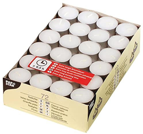 PAPSTAR 15230 Teelichter, Durchmesser: 39 mm, weiß