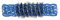 Sibel Rouleaux Brosse 12mm Bleu - Bigoudi Brosse - 12 Unités - Plastique
