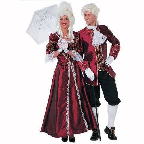PARTY DISCOUNT Damen-Kostüm Rokoko-Dame, weinrot