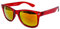 Ciffre Nerdbrille Sonnenbrille Stil Brille Pilotenbrille Vintage Look Rot Feuer verspiegelt F1