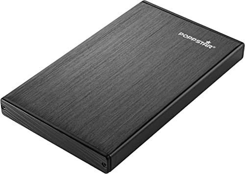 Poppstar SE50 UASP Festplattengehäuse 2,5 Zoll, SATA 3, schwarz
