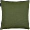 LINUM Annabell Elegant Kissenhülle 40x40 cm, 100% Baumwolle, Maschinenwaschbar, Dunkel Olivgrün