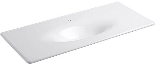 Kohler Iron/Impressions Surface monobloc 49 avec perceuse intégrée pour lavabo et robinet monotrou, K-3053-1-0
