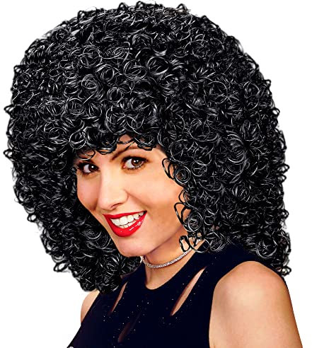 W WIDMANN MILANO Party Fashion G0935 - Perücke Garbielle, schwarz, 60er Jahre, Karneval, Mottoparty