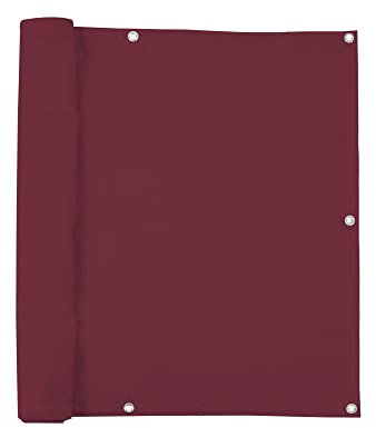 jarolift Revestimiento para Balcón Impermeable, Lona de Protección Solar y contra el Viento, 500 x 90 cm (24 Ojales), Burdeos