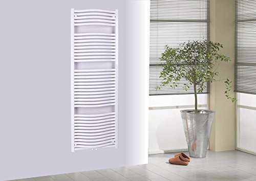 Badheizkörper Design München 2 weiß Marke: Szagato HxB: 177 x 60 cm 1471 Watt/Badheizkörper gerade Handtuchwärmer Mittelanschluss Handtuchhalter Röhrenheizkörper Rohrheizkörpervertikal günstig
