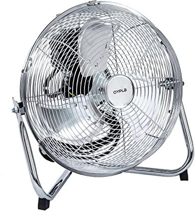 Oypla Electrical 12 Inch Chrome 3 Speed Floor Standing Gym Fan Hydroponic