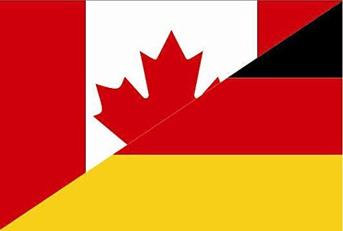 U24 Aufkleber Kanada-Deutschland Flagge Fahne 12 x 8 cm Autoaufkleber Sticker