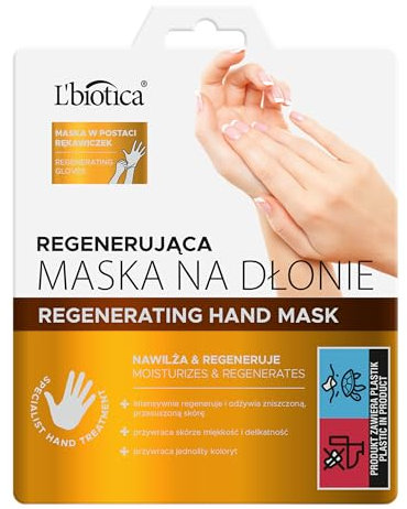 L'biotica regenerierende Handmaske, feuchtigkeitsspendend, 26 g.