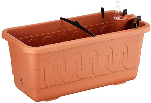 Gardenico Selbstbewässerung Blumenkasten Smart System Fantazie 40 cm, terrakotta/braun