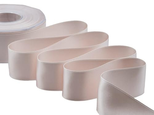 Furlanis - Nastro Doppio Raso, Tessuto Italiano - Rosa Cipria, 40 mm x 25 m
