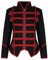 Veste Femme Militaire Emo Punk Batteur - Noir Rouge (FR 42)