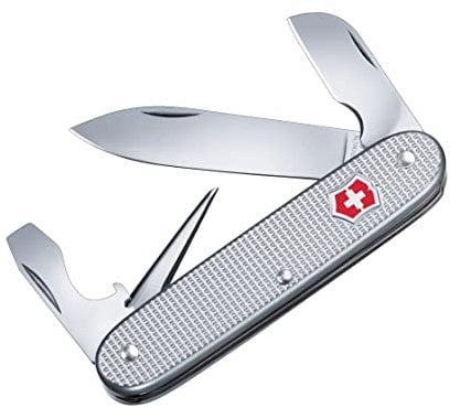 Victorinox Electrician Alox Couteau de Poche Suisse, Léger, Couteau Multifonction, 7 Fonctions, Grand Lame, Argent