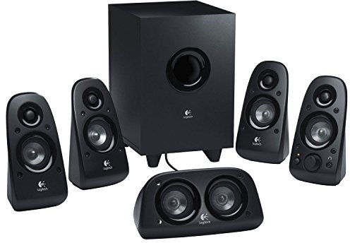 Logitech Z506 5.1 Sound System, Lautsprecher mit 150 Watt Surround Sound, 3.5 mm Klinke und Cinch Eingang, Einfache Bedienelemente, EU Stecker, PC/TV/Tablet/Handy/Spielkonsolen - Schwarz