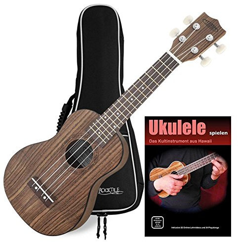 Classic Cantabile Sopran Ukulele Walnuss Set inkl. Lernheft und Tasche