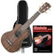 Classic Cantabile Sopran Ukulele Walnuss Set inkl. Lernheft und Tasche