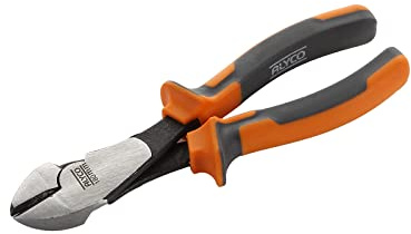 Alyco Orange - Alicates de Corte Diagonal de 180 mm en Acero Cromo-Vanadio con Filos Templados para Electricistas y Bricolaje, Ideal para Cables y Alambres, Mango Bimaterial