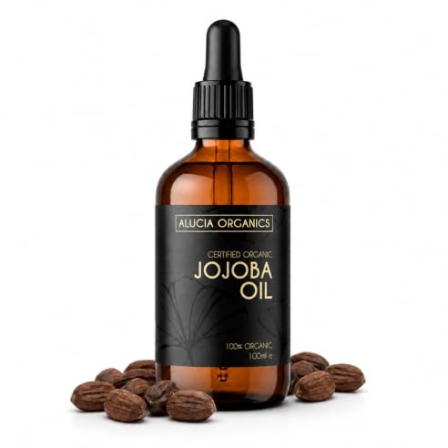 Alucia Organics Jojoba Oil 100ml Organic Cold Pressed Unrefined | Helps Maintain Soft Skin with Versatile Care for Face Body and Hair using a Natural Vegan Beauty Formula
