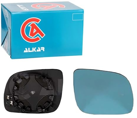 ALKAR 6402500 Spiegelglas Glas Aussenspiegel blau getönt für kleines Spiegelgehäuse konvex rechts Kompatibel mit AUDI A3 Schrägheck 8L1 A4 Limousine 8D2, B5 A4 Avant 8D5, B5 A8 4D2, 4D8