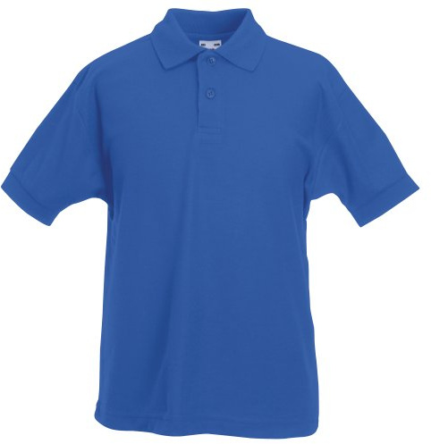Fruit of the Loom Boys' Polo Shirt Royal Blue 7-8 Years