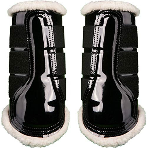 HKM 547990 HKM Gamaschen - Comfort Lack -, weich gefüttert (schwarz, S)