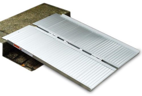 FT-Germany 1,2m / 120cm klappbare Alu Rollstuhlrampe für Rollstuhl oder Rollator, Auffahrrampe für Treppen, mobile Rampe