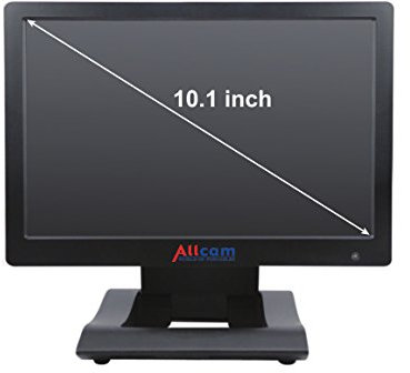 Allcam 10.1 Inch HD LCD LED Monitor HDMI, DVI, VGA, 2x Video & 1x Audio In, Earphones Out