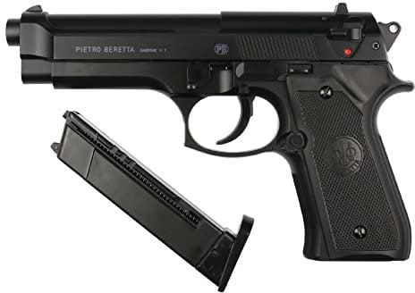 Beretta Airsoft Pistole MOD. 92 FS HME, Federdruck Waffe mit 0,5 Joule, inkl. 100 x 6 mm BB Soft-Air Kugeln, Heavy Metal Energy