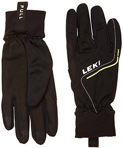 LEKI Handschuhe Nordic Walk, Black-Yellow, 6.5