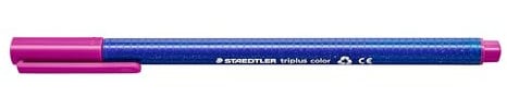 STAEDTLER Filzstifte triplus color, rotlila, dreikant, stabile, eindrucksichere Spitze, Linienbreite ca. 1 mm, kindgerecht, hohe Qualität Made in Germany, 10 fibre-tip pens im Kartonetui, 323-61