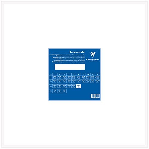 Clairefontaine 34159C Leinwand (4 mm, quadratisch, 50 x 50 cm, ideal für Nasstechniken, praktisch und einfach zu verwenden) weiß