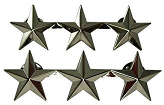 US RANGABZ.(PAAR) 3STAR GEN.SILBER